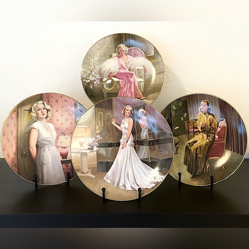 “Hollywood’s Glamour Girls” - Complete collector’s set of 4 plates.